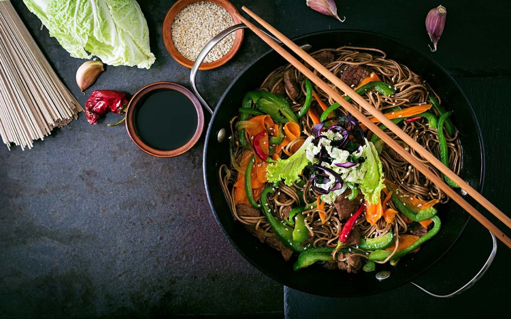 A Pan Asian noodle wok