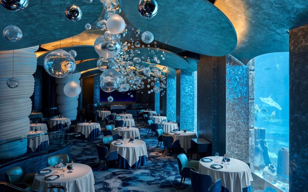 Ossiano’s immersive dining experience pairs fine seafood with aquatic serenity
