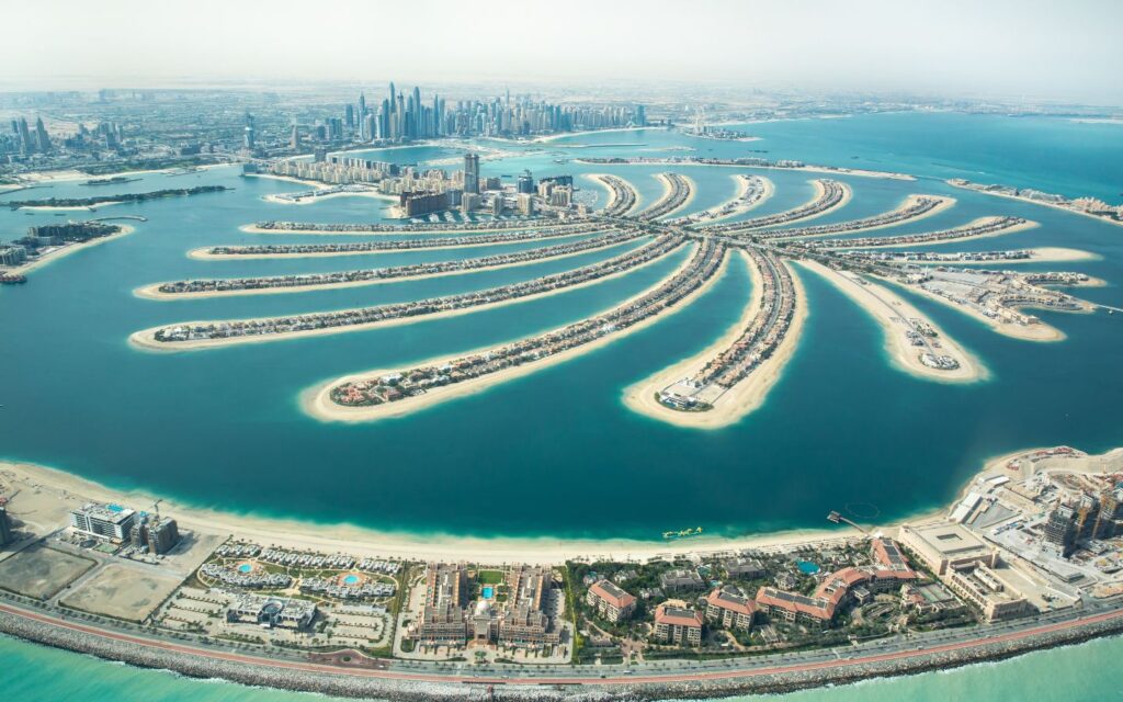 Palm Jumeirah, one of the luxury Dubai waterfront communities