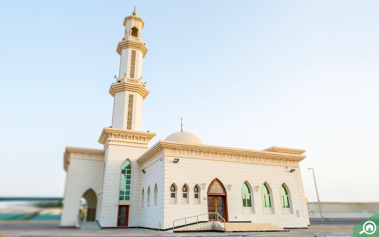 mosque in side al raha gardens