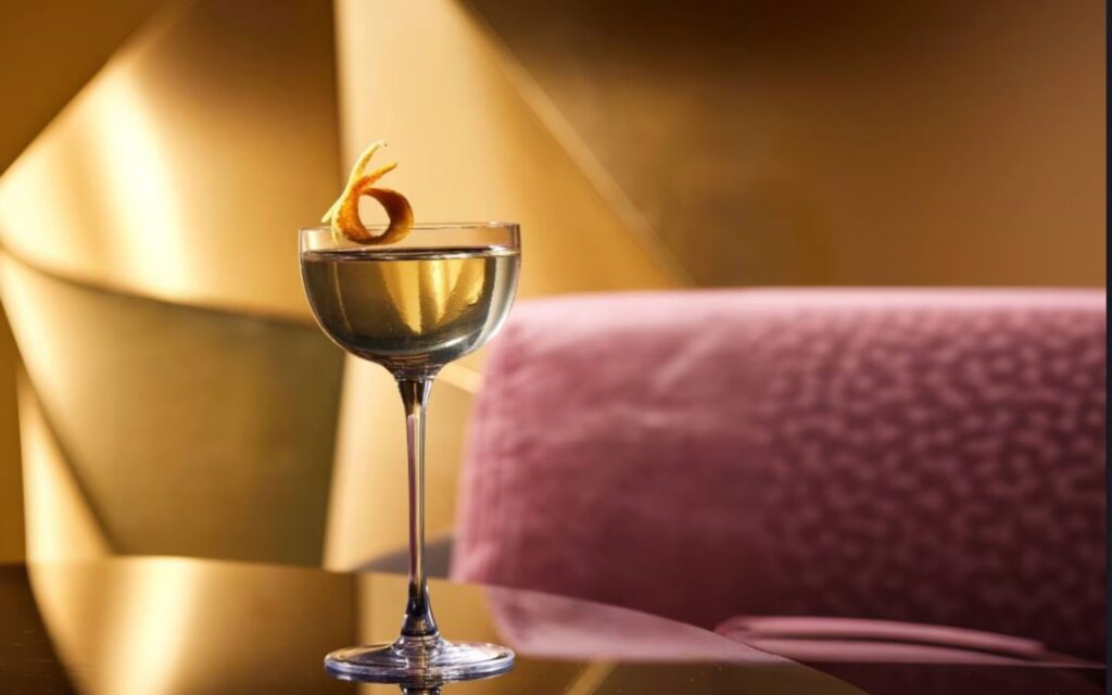 Glass of beverage at Gilt Burj Al Arab