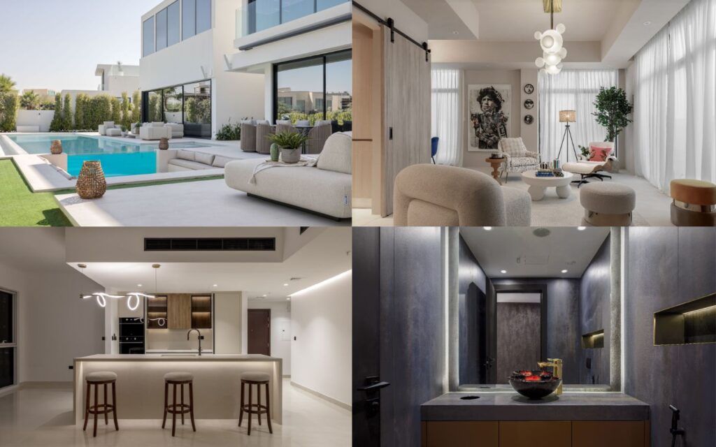 glimpses of elegantly designed spaces by one of the best home renovation companies in Dubai