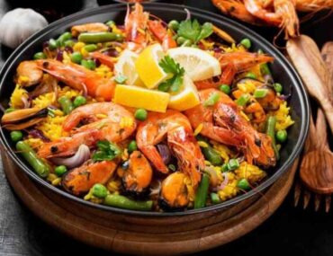 طبق مأكولات بحرية