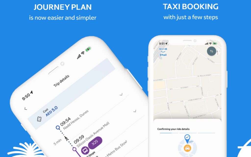 S’hail app integrates the public transport e-services to one platform. 