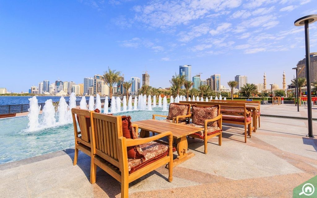 outdoor eating spot in Sharjah