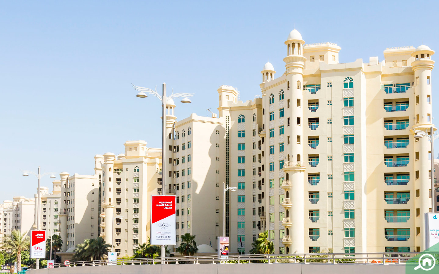 تمتاز شقق نخلة الجميرا بفخامتها ومساحاتها الواسعة
