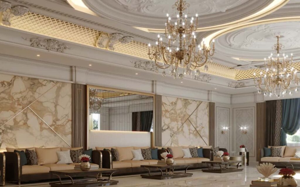 inside view of luxury villa designed by one of the top Villa renovation companies in Dubai