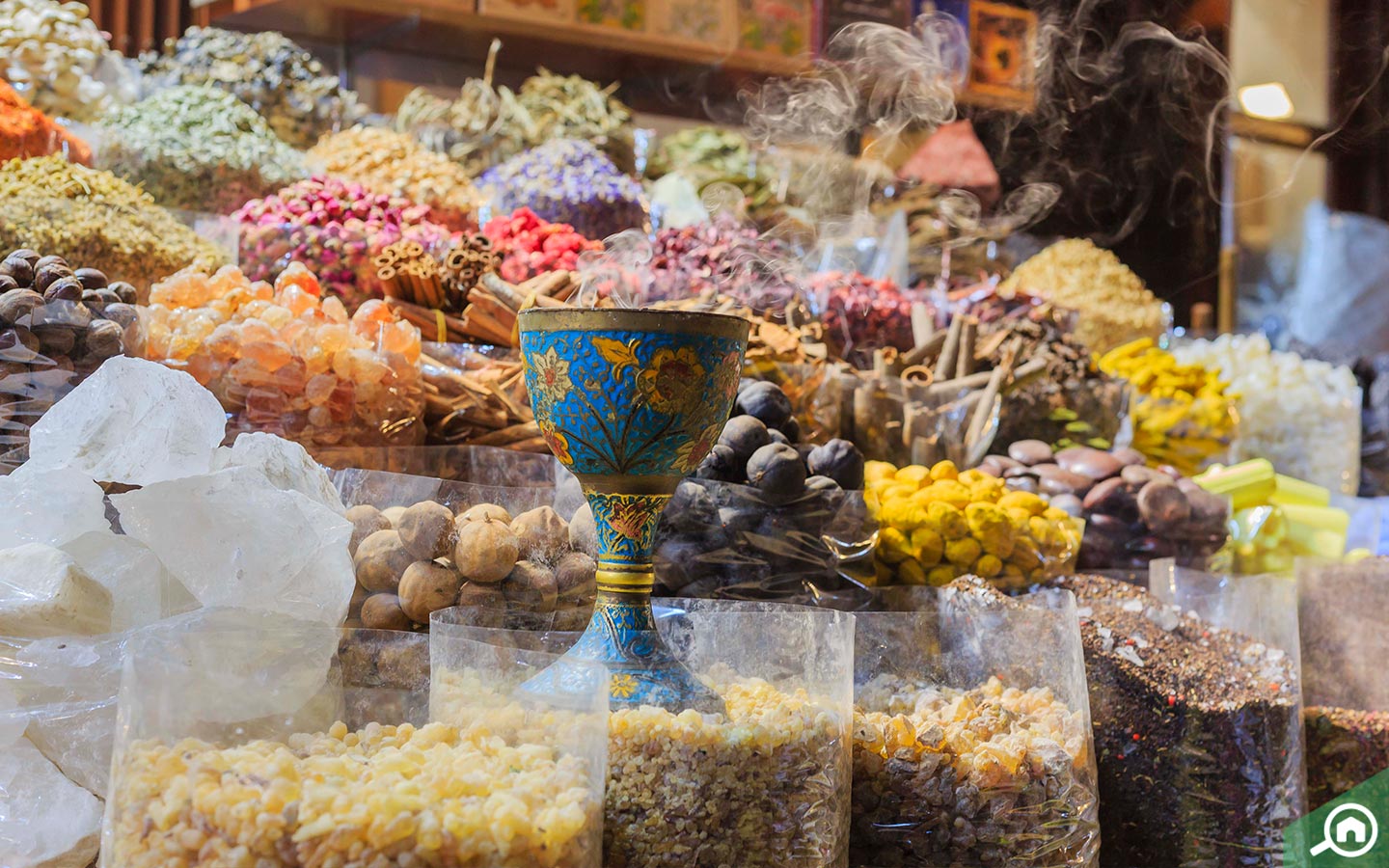 spices and incense at spice souk in dubai