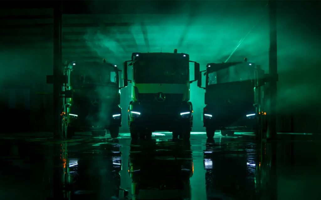 waste collecting trucks