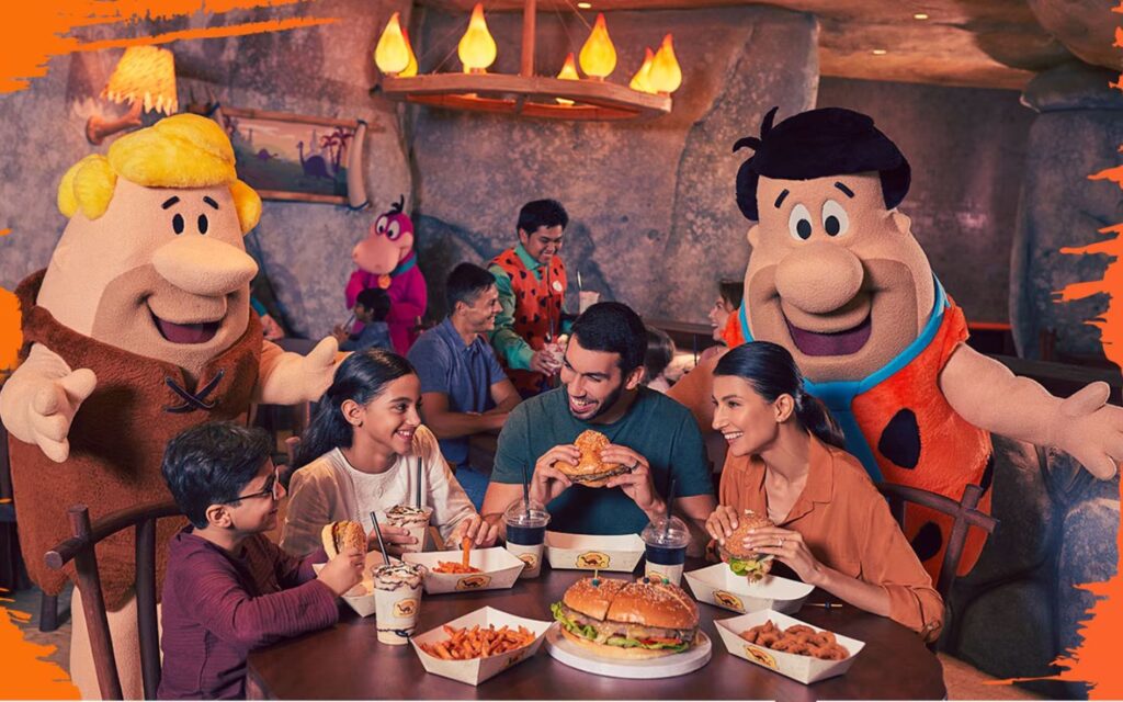 Bronto burgers and ribs at warner bros. world