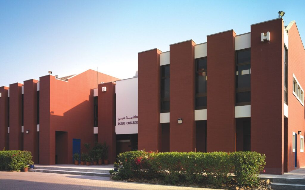 a view of the dubai college campus