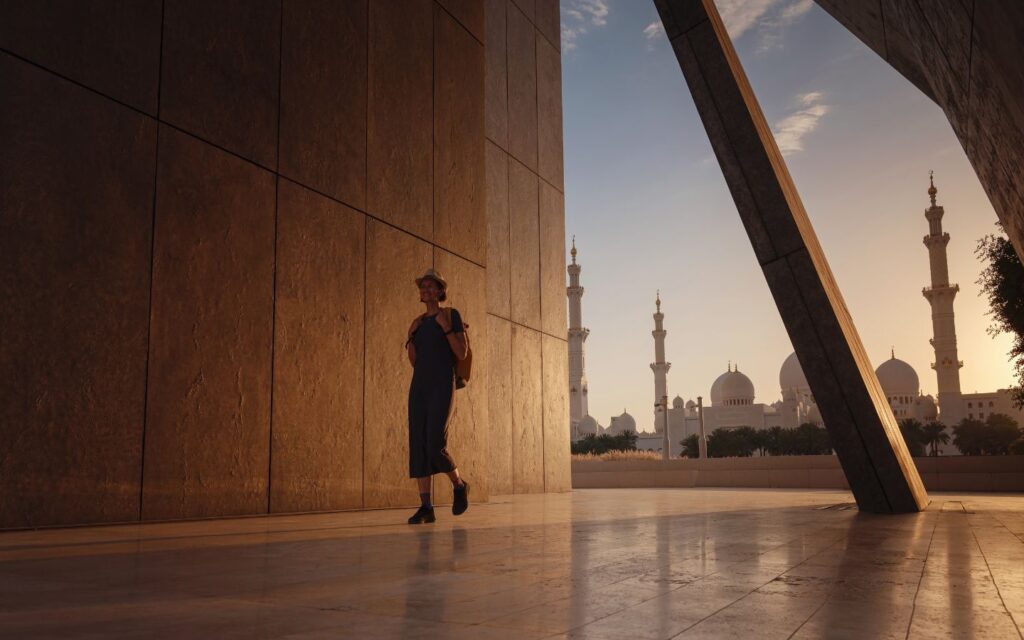Tourist visiting Wahat Al Karama memorial