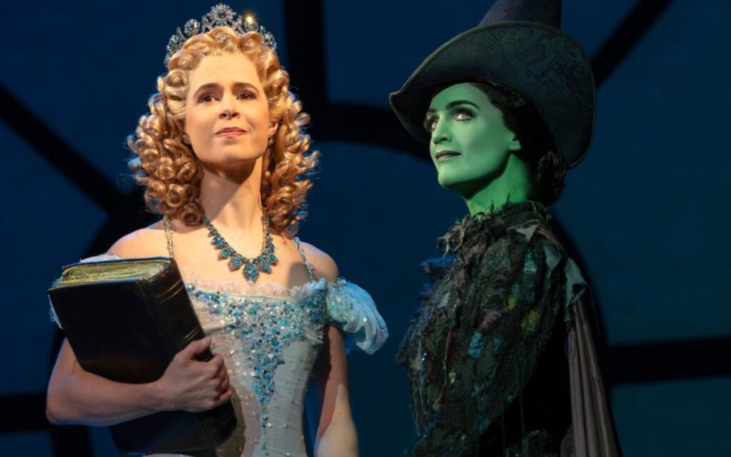Glinda and Elphaba in the Wicked musical