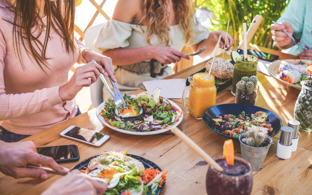 women enjoying brunch